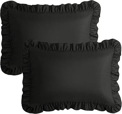 KKJIAF Ruffle Pillow Cases Standard Size Set of 2, Ruffled Pillow Covers - Image 7