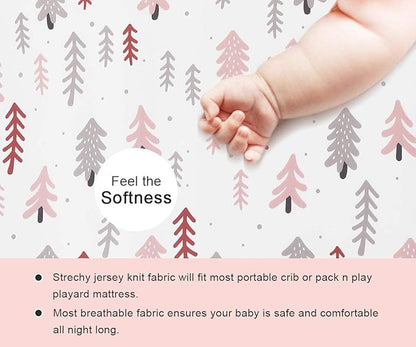 BROLEX 2 Pack Mini Crib Sheets, Stretchy Portable Fitted Playard Sheet Set - Image 8