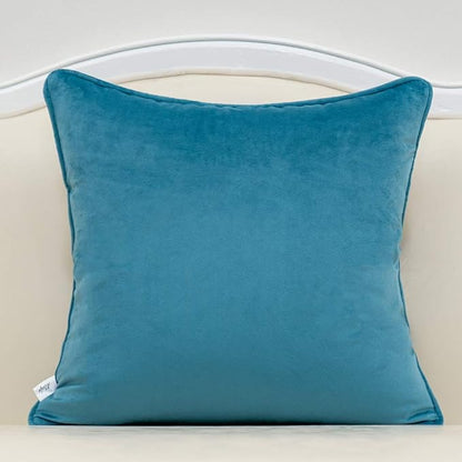 Alerfa 20 x 20 Inch Square Leaf Pillow Embroidery Cut Velvet Cushion Case - Image 2