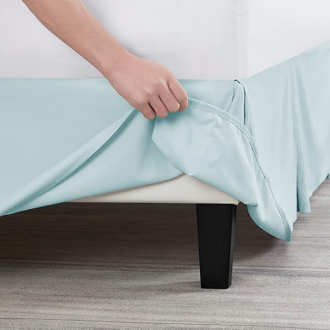 Nestl Light Baby Blue Twin XL Bed Skirt - Image 5