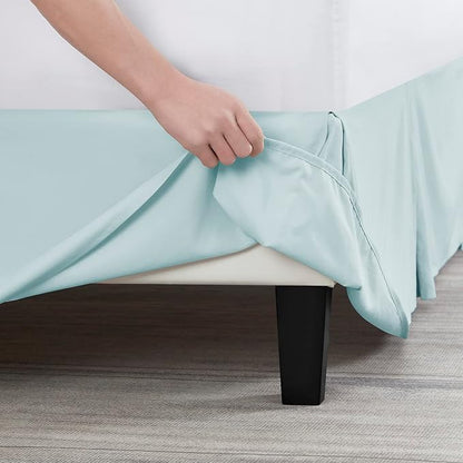 Nestl Light Baby Blue Full Bed Skirt - Image 5