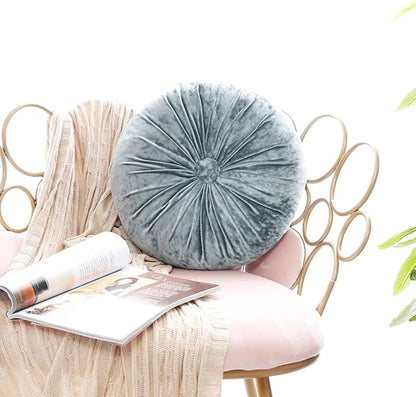 S_SSOY Round Throw Pillow for Couch Pumpkin Velvet Decorative Small Floor - Image 2