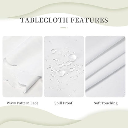 Blue Birds Tablecloth Watercolor Floral Butterfly Sage Green Leaves Branches - Image 6