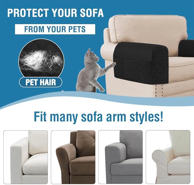 2 Pack Water Resistant Armrest Covers - Image 7