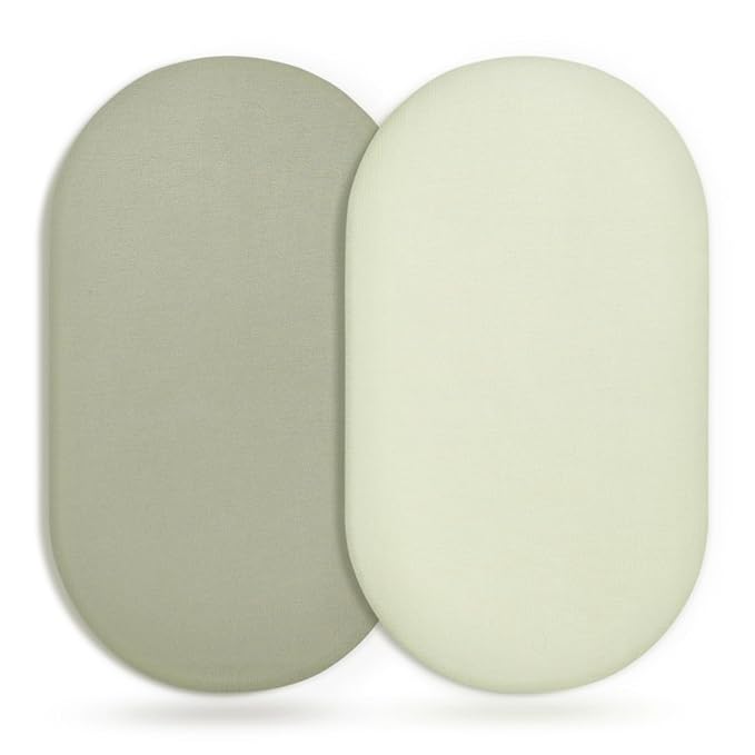 GRSSDER Stretchy Ultra Soft Fitted Bassinet Sheet 2 Pack, Universal Fit by BUYNOW