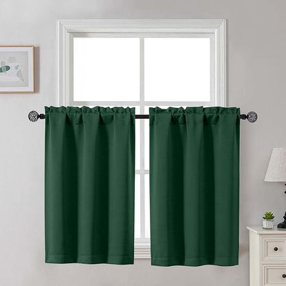 Gwine Kitchen Curtains for Small Window Treatment, Light Filtering Short Cafe by Gwine