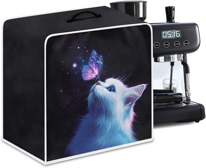 Mumeson Butterfly Cat Coffee Maker Cover Dust Resistant Home Kitchen Appliance - Image 6