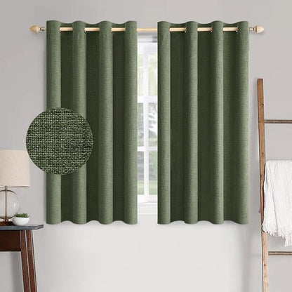 MIULEE 100% Blackout Linen Textured Curtains by MIULEE