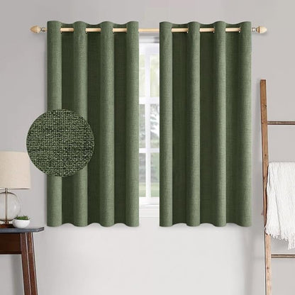 MIULEE 100% Blackout Linen Textured Curtains by MIULEE