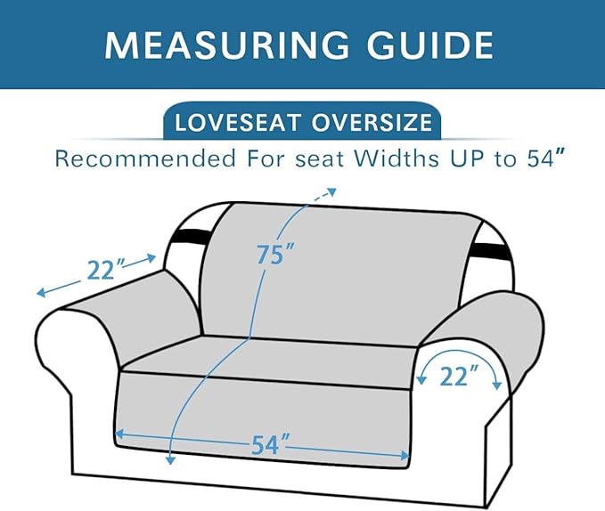 H.VERSAILTEX Reversible Loveseat Cover Furniture Protector Anti-Slip Water - Image 2