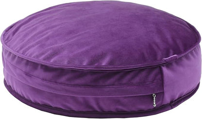 Round Floor Pillow Cover Velvet Throw Seating Pouf Yoga Meditation Cushion by YIUOR