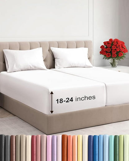 Extra Deep Pocket Split King Sheets by CGKUnlimited