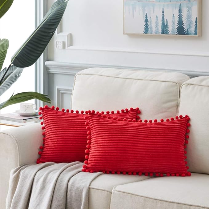 Fancy Homi Pack of 2 Christmas Rectangle Decorative Throw Pillow Covers - Image 6