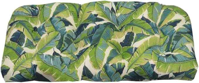 RSH DECOR: Tufted Wicker Loveseat Cushion | 41” x 19" | All-Weather Spun Fabric by RSHDECOR