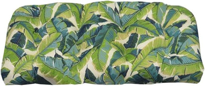 RSH DECOR: Tufted Wicker Loveseat Cushion | 41” x 19" | All-Weather Spun Fabric by RSHDECOR