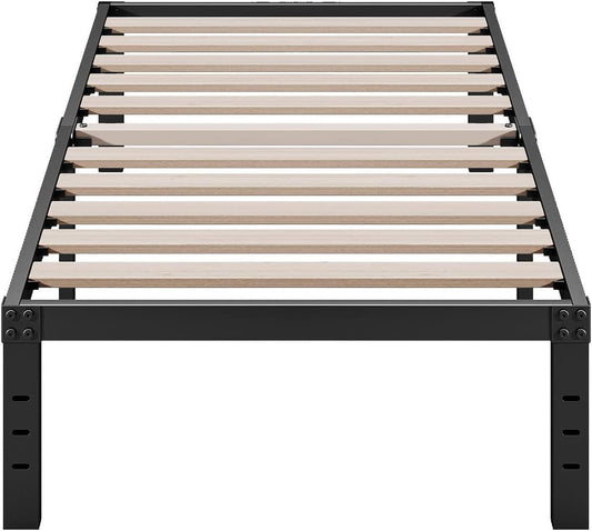 ziyoo twin bed frames, 3" wide wood slats, main product view