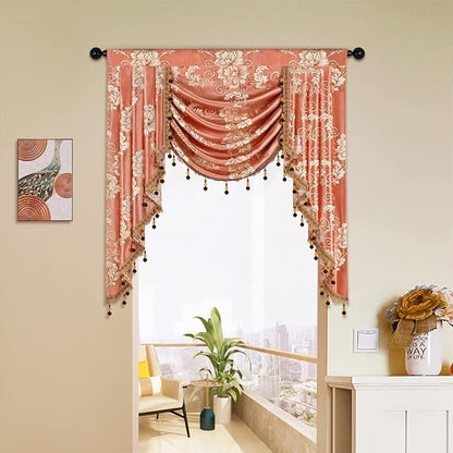 ELKCA European Style Jacquard Single Swag Waterfall Valance - Image 8