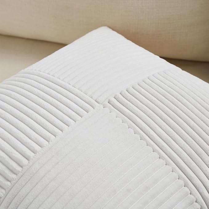 Fancy Homi 2 Packs Pure White Decorative Throw Pillow Covers 18x18 Inch - Image 3