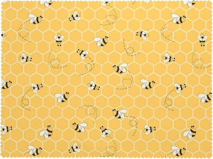 Honey Cute Yellow Bees Tablecloth Honeycombs Funny Bee Bumblebee Beehive Table - Image 7
