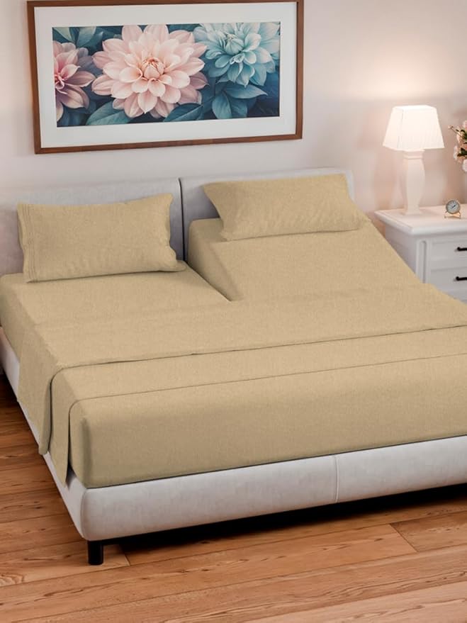 Split Head King Sheet Set – 4 Piece Flex Split Top King Sheets - Image 2
