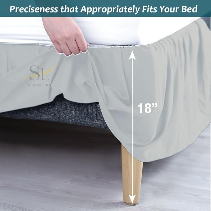 Shreem Linen Ruffled Bed Skirt - Image 5