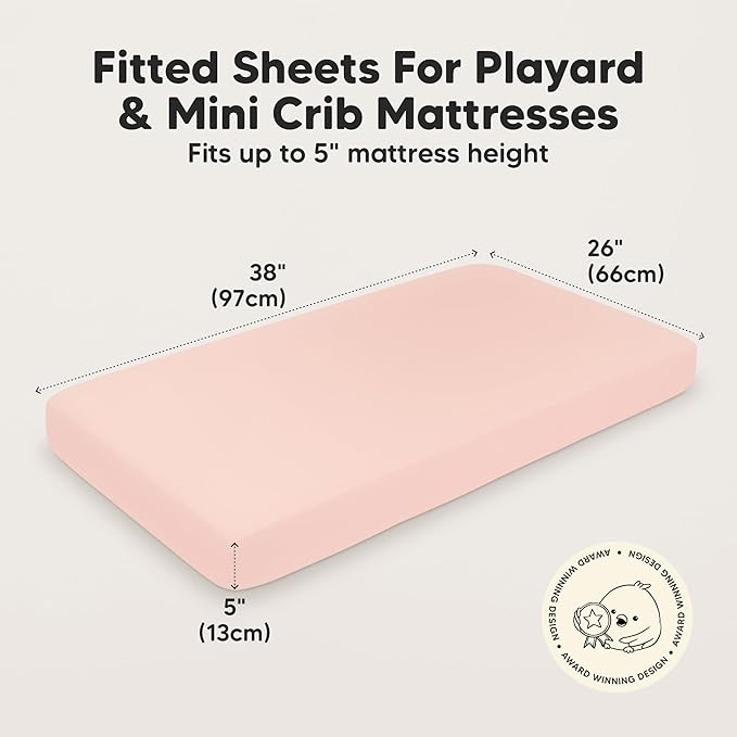 2-Pack Mini Crib Sheets Fitted - Image 3