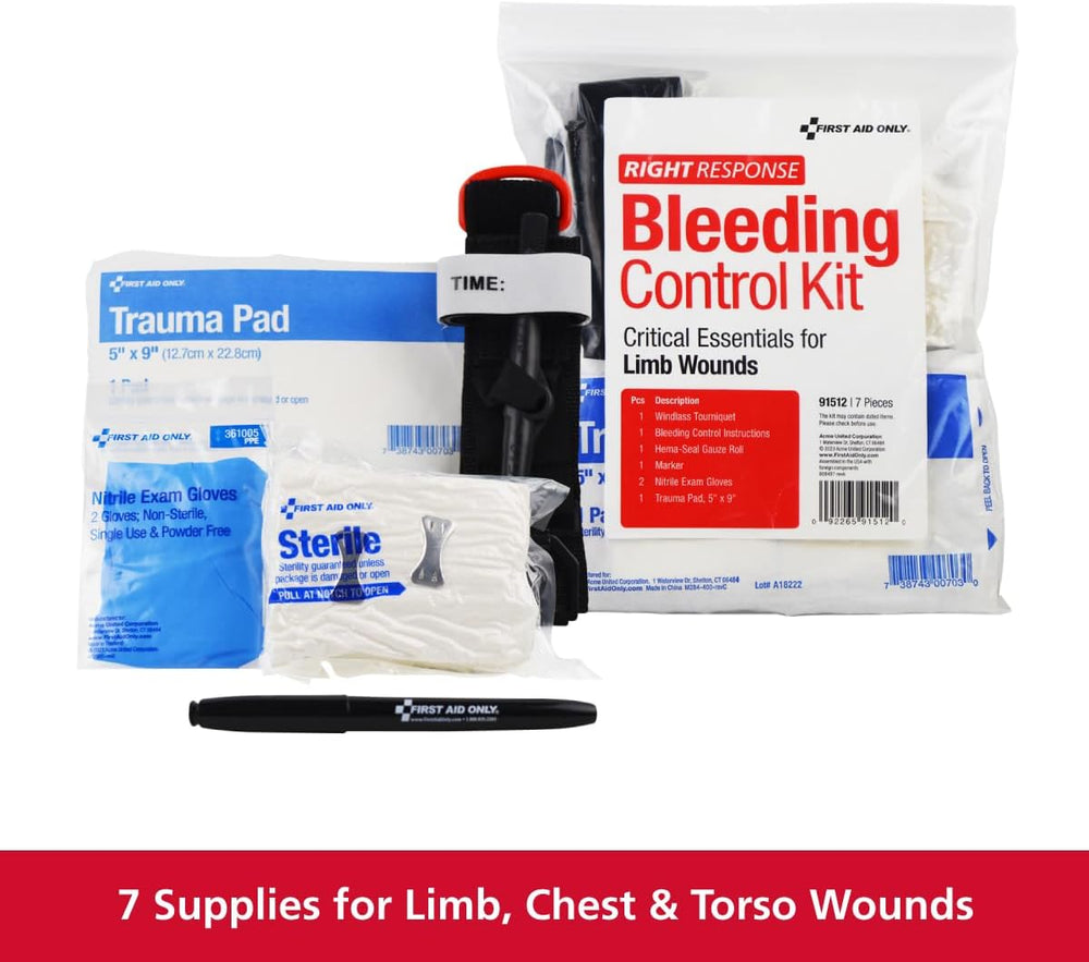 First Aid Only Critical Essentials Limb Bleeding Control Kit