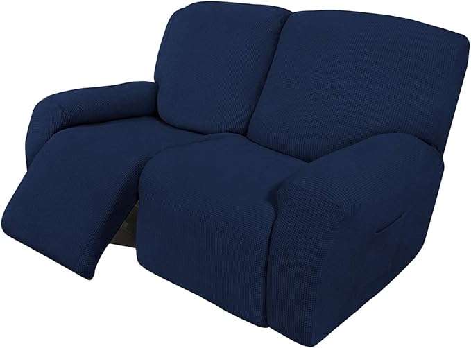 Easy-Going 6 Pieces Recliner Loveseat Stretch Sofa Slipcover Sofa Cover by Easy-Going