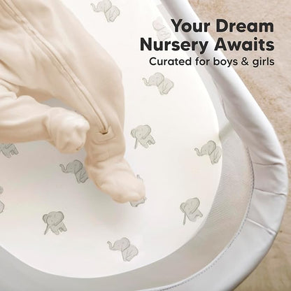 2-Pack Organic Bassinet Sheets for Girls, Boys - Image 8