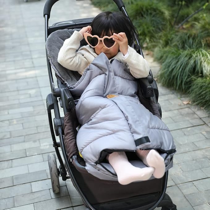 Anti-Kick Winter Stroller Blanket, Warm Cuddly Weather Resistant Baby Footmuff - Image 5