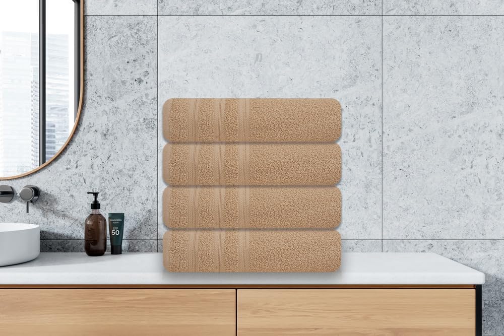 large bath towels set of 6 – 24", close-up detail