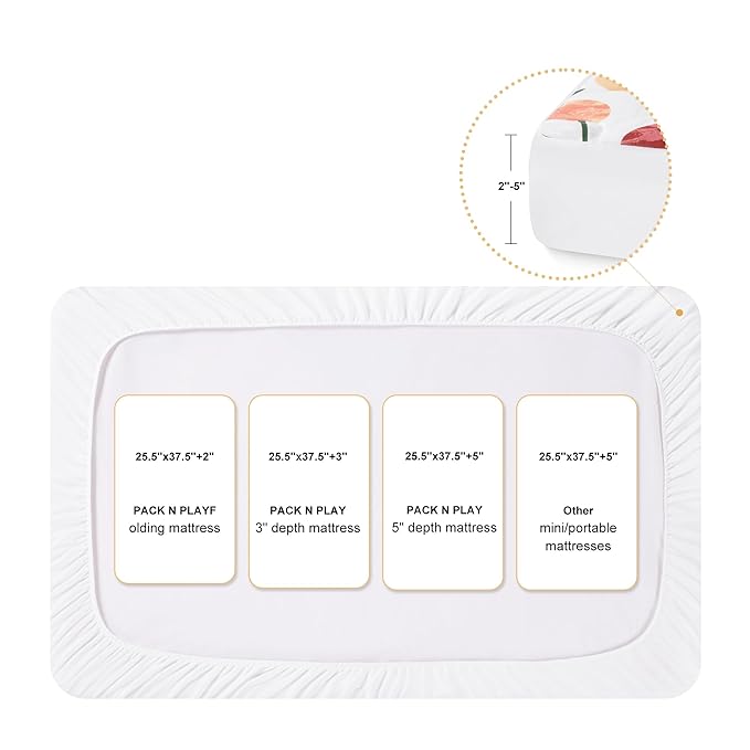 TILLYOU Pack and Play Sheet - Image 3