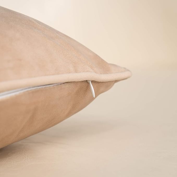 Yangest Brown Striped Patchwork Throw Pillow Cover Gold Leather Cushion Cover - Image 5