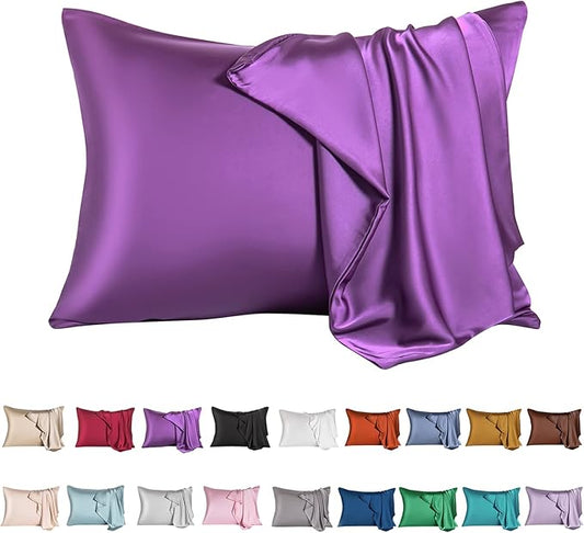 Mulberry Silk Pillowcase for Hair and Skin, Standard Size Cooling Silk Pillow by SIYUAN