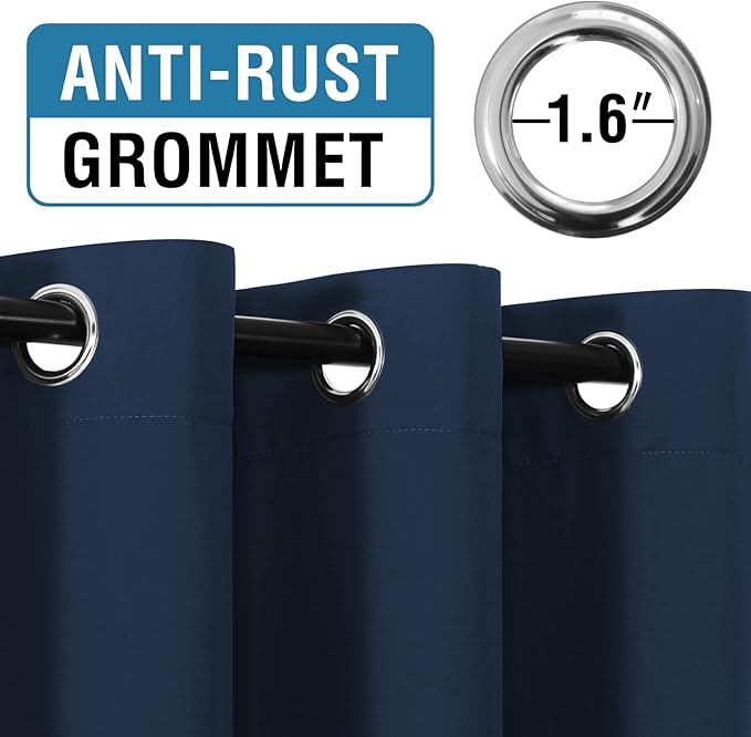 100% Blackout Curtains Thermal Insulated Full Blackout Curtains - Image 3
