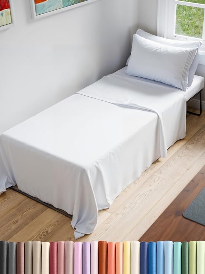 Cot Sheet Set 25” x 75” – Easy-Fit Cot Size Mattress Sheets – Ideal by CGKUnlimited