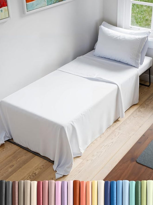 Cot Sheet Set 25” x 75” – Easy-Fit Cot Size Mattress Sheets – Ideal by CGKUnlimited