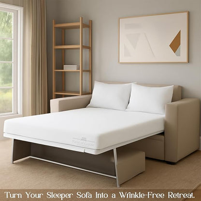 Sleeper Sofa 4 Piece Bed Sheet Set Premium Quality 100% Cotton 500 Thread Count - Image 7