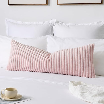 Kevin Textile Soft Plush 14x36 Inch Long Lumbar Pillow Cover 1 Pack, Luxury by KevinTextile