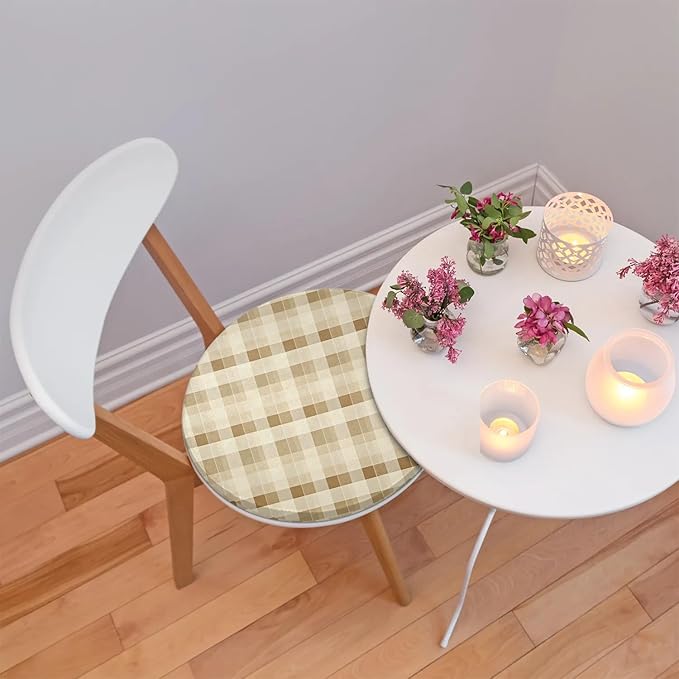 Farmhouse Check Foam Padded Seat Cushion - Image 2