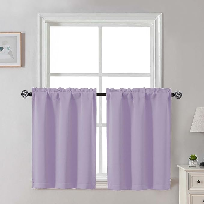 Gwine Short Curtains 30 Inch Length, Light Filtering Small Kitchen Window by Gwine