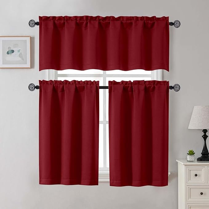 Gwine Short Curtains 30 Inch Length, Light Filtering Small Kitchen Window - Image 3