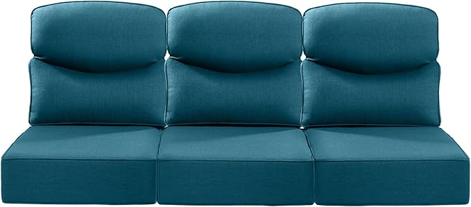 Luxury 22x24/22x25 6-Inch Smile Outdoor Sofa Cushions Set of 3 by ACTREST