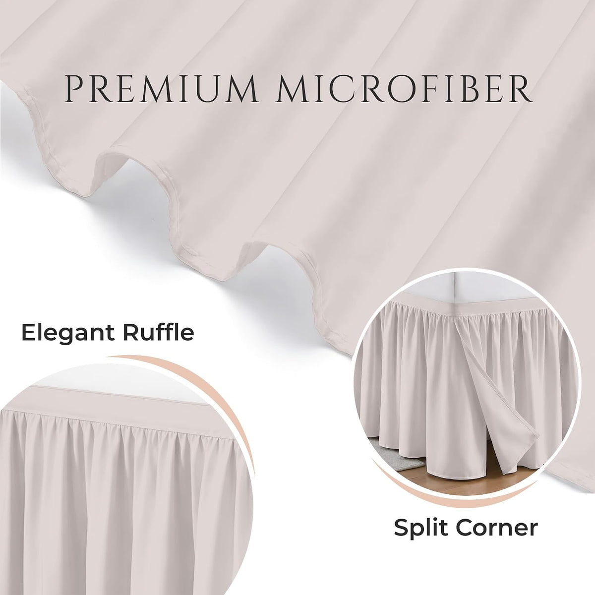 sgi bedding dorm bed skirt twin xl 42, front angle view