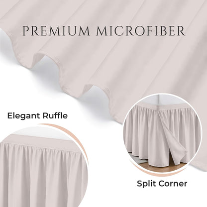 sgi bedding dorm bed skirt twin xl 42, front angle view