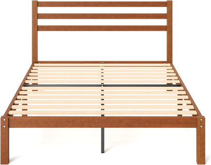 zinus leah bamboo platform bed frame with headboard, view 12