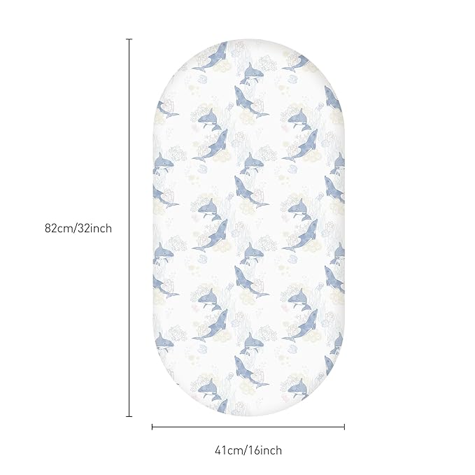 Gllquen Baby Bassinet Sheets Set 2-Pack, Breathable Cozy Bassinet Fitted Sheet - Image 8