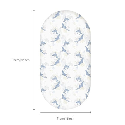Gllquen Baby Bassinet Sheets Set 2-Pack, Breathable Cozy Bassinet Fitted Sheet - Image 8