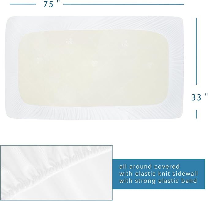 RV Bunk/Daybed/Cot Mattress Protector Cover 75x33 inch - Image 3