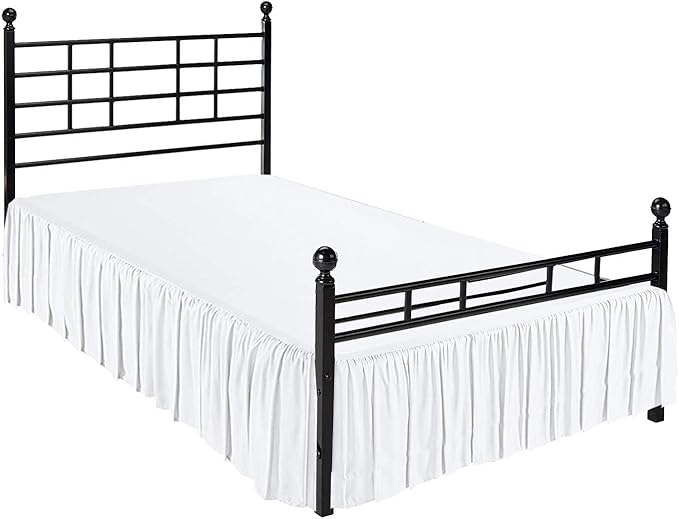Dust Ruffle with Split Corner Ruffled Gatherd Bed Skirt with Platform Three - Image 2